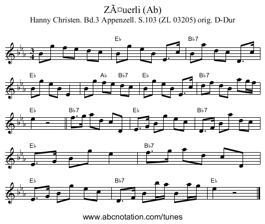 ZÃ¤uerli (Ab) - staff notation