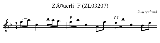 ZÃ¤uerli  F (ZL03207) - staff notation