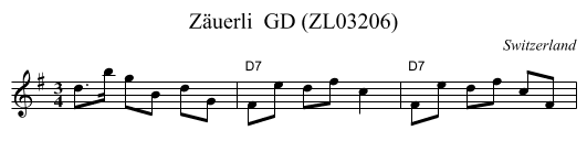 Zäuerli  GD (ZL03206) - staff notation