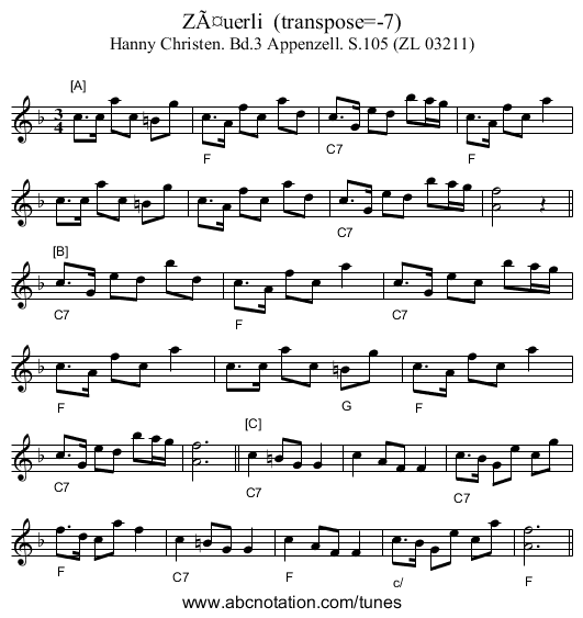 ZÃ¤uerli  (transpose=-7) - staff notation