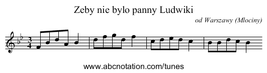 Zeby nie bylo panny Ludwiki - staff notation