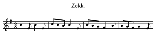 Zelda - staff notation