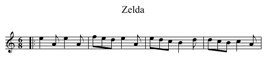 Zelda - staff notation