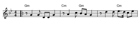 Zemer Lach [Gm] - staff notation
