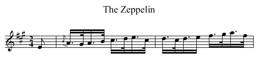 Zeppelin, The - staff notation