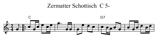 Zermatter Schottisch  C 5- - staff notation