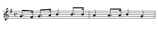 Zevensprong - staff notation