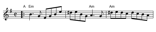 Zeyde's tants - staff notation