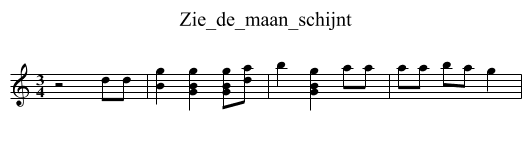 Zie_de_maan_schijnt - staff notation