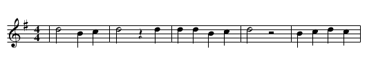 ZIEH SCHIMMEL ZIEH - staff notation