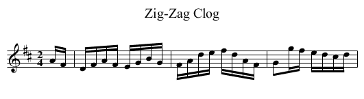 Zig-Zag Clog - staff notation