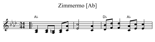 Zimmermo [Ab] - staff notation