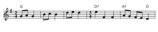 Zither Carol - staff notation