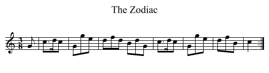 Zodiac, The - staff notation