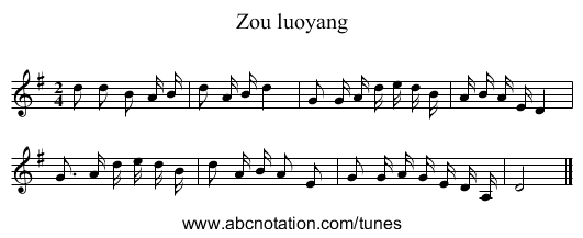 Zou luoyang - staff notation