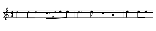 Zou xikou - staff notation