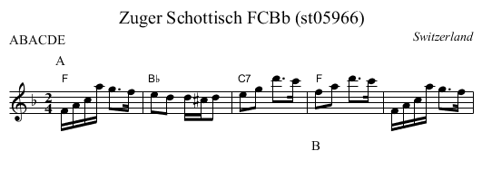 Zuger Schottisch FCBb (st05966) - staff notation