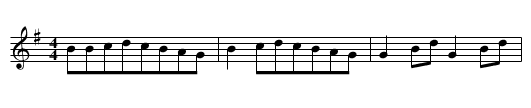 Zum letztenmal - staff notation