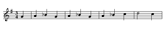 Zwei Koenigskinder - staff notation