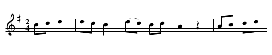 Zweischritt II - staff notation