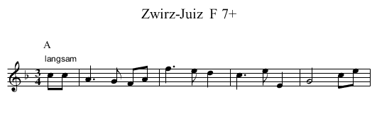 Zwirz-Juiz  F 7+ - staff notation